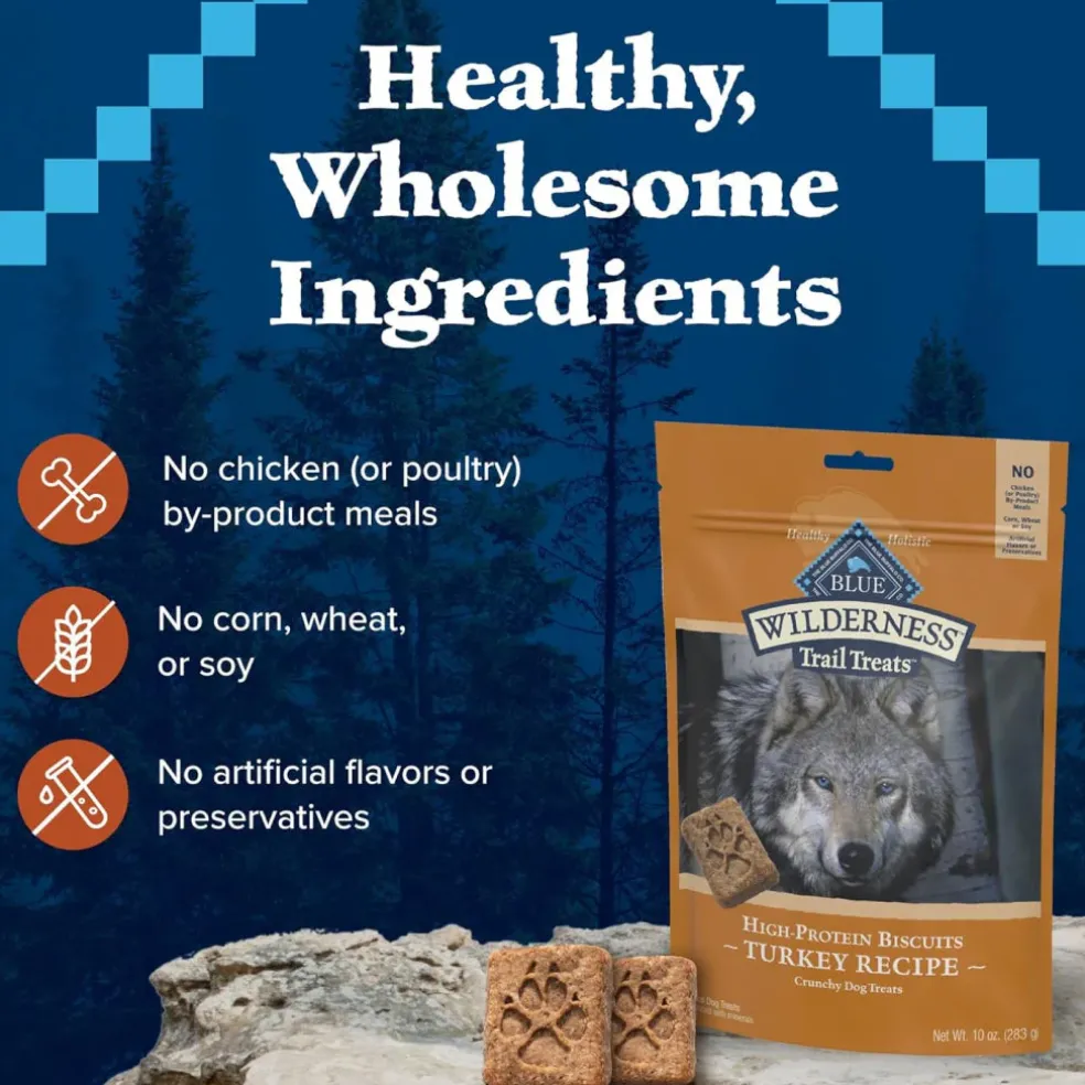 Blue Buffalo Wilderness Trail Treats Turkey Biscuits for Dogs