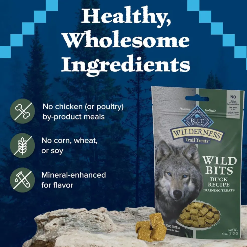 Blue Buffalo Wilderness Wild Bits Duck Recipe Training Treats for Dogs (4 oz)