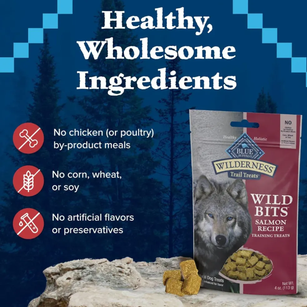Blue Buffalo Wilderness Wild Bits Salmon Recipe Training Treats for Dogs (4 oz)