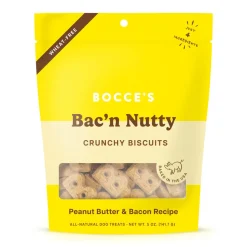 Bocce's Bakery Bac'N Nutty Crunchy Biscuits For Dogs (5 oz)