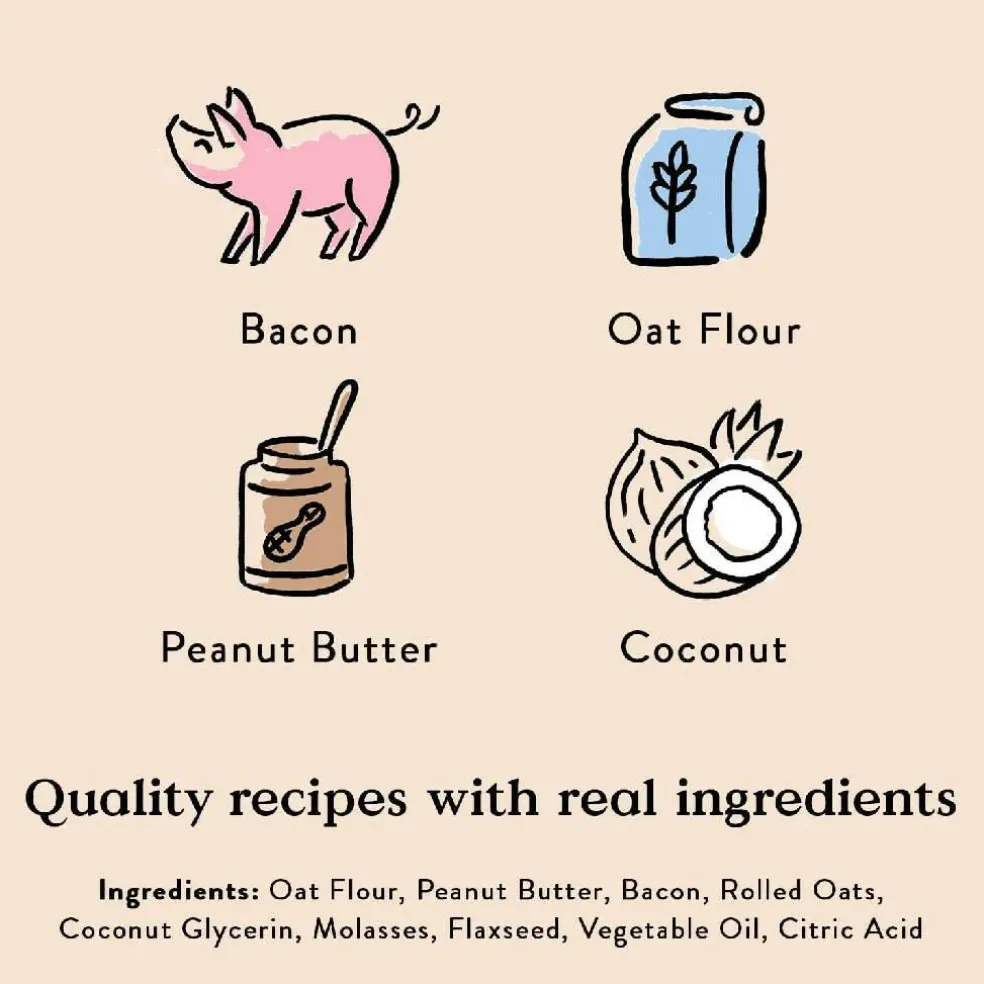 Bocce's Bakery Bac'N Nutty Crunchy Biscuits For Dogs (5 oz)