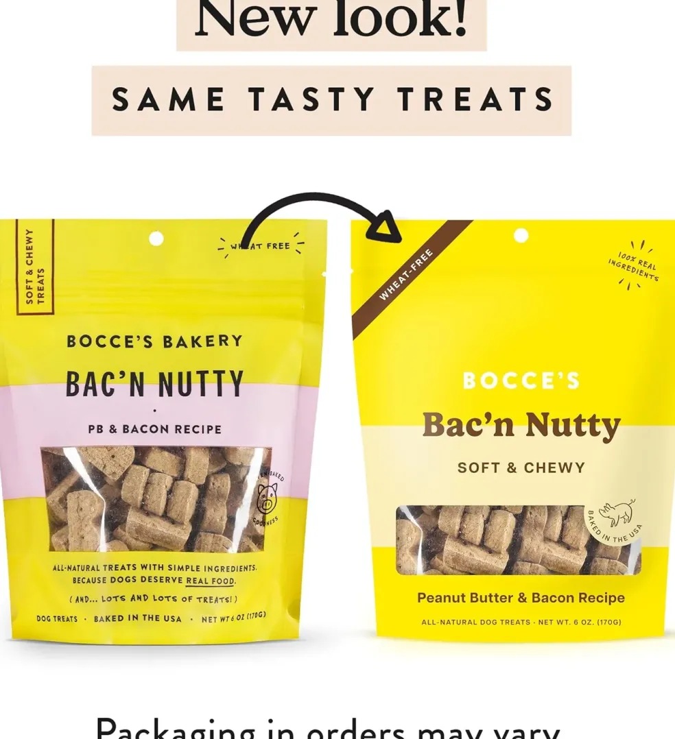 Bocce's Bakery Bac'N Nutty Soft & Chewy Dog Treats (6 oz)