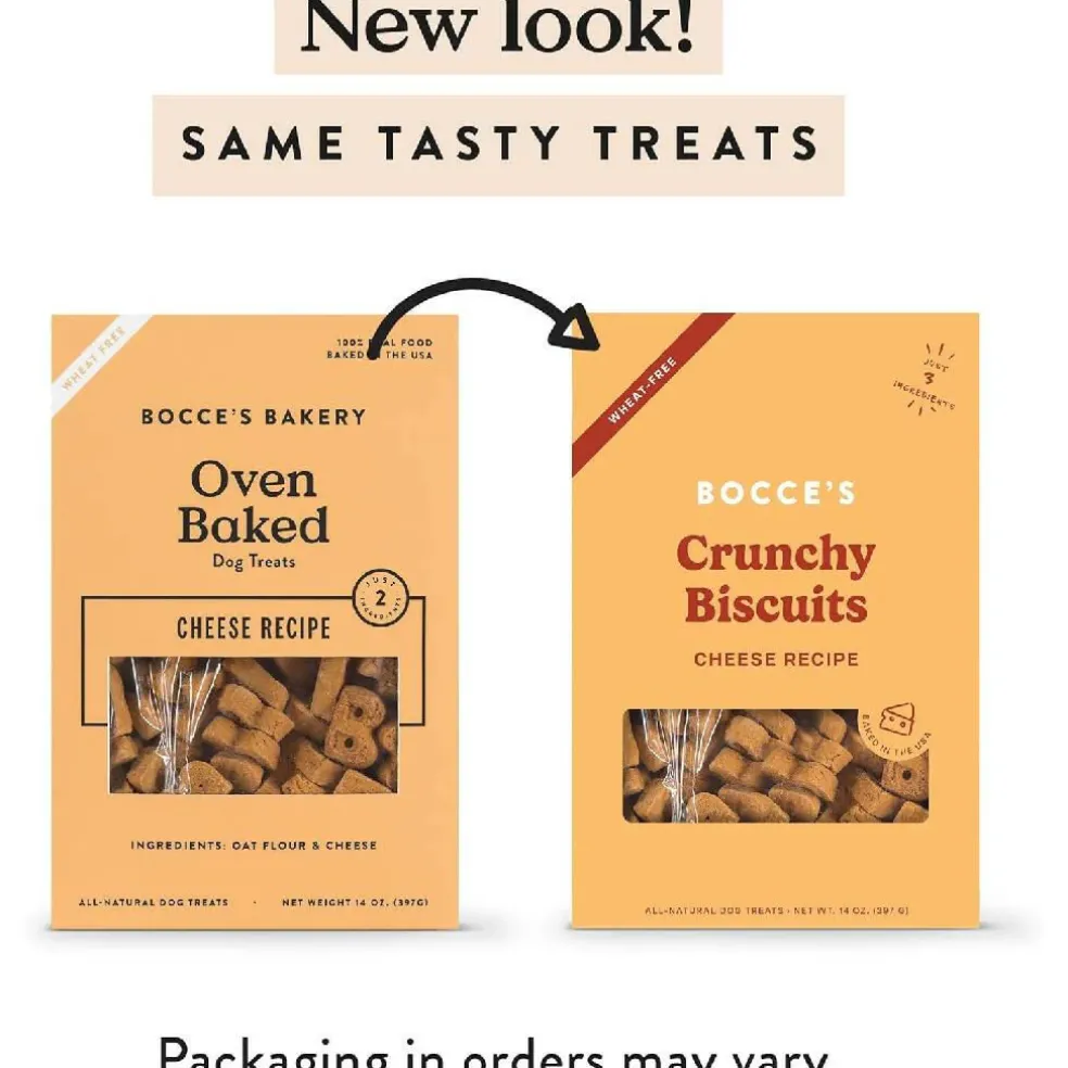 Bocce's Bakery Basics Cheese Crunchy Biscuits For Dogs (14 oz)