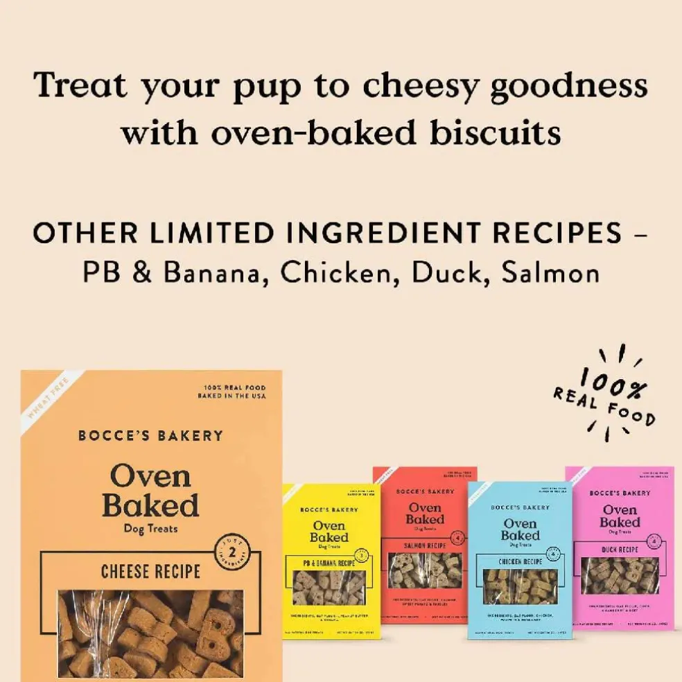 Bocce's Bakery Basics Cheese Crunchy Biscuits For Dogs (14 oz)