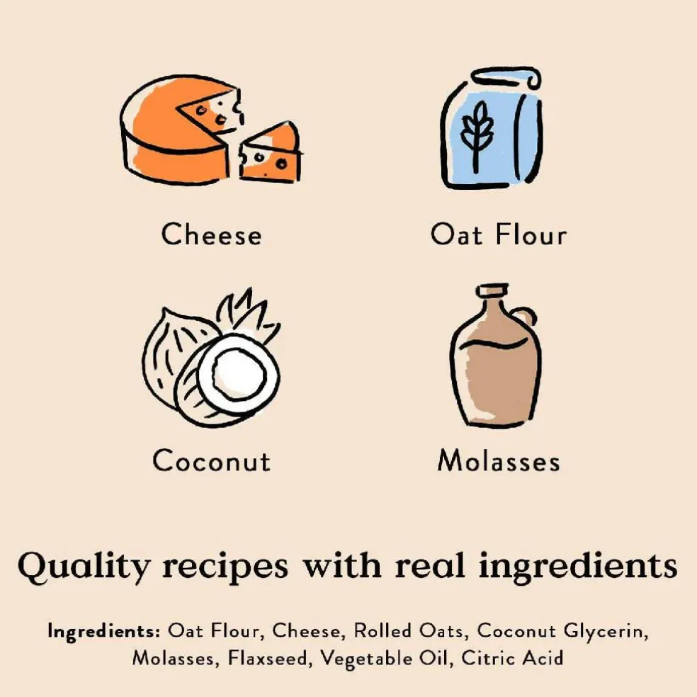 Bocce's Bakery Basics Cheese Soft & Chewy Treats For Dogs (6 oz)