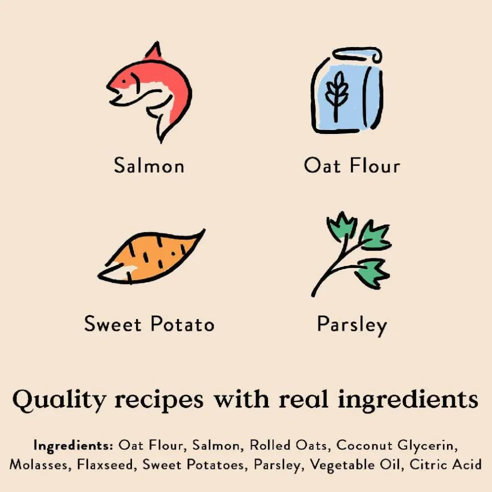 Bocce's Bakery Basics Salmon Soft & Chewy Treats For Dogs (6 oz)