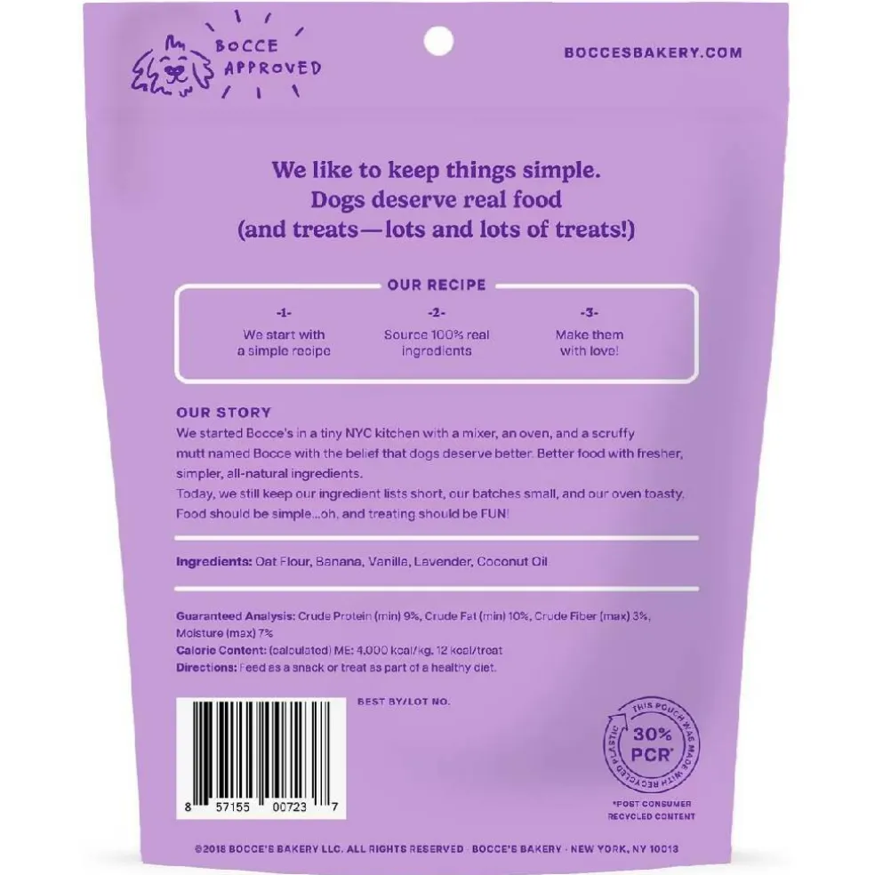 Bocce's Bakery Bedtime Tea Crunchy Biscuits Treats For Dog (5 oz)