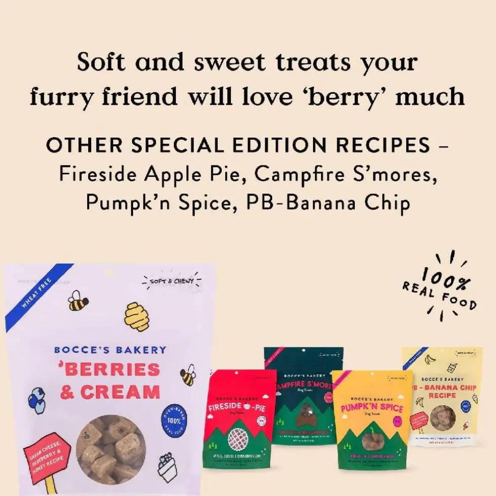 Bocce's Bakery Berries & Cream Soft & Chewy Treats For Dogs (6 oz)