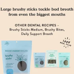 Bocce's Bakery Brushy Sticks Dental Bars for Large Dogs For Dogs 50+lbs (13 oz)