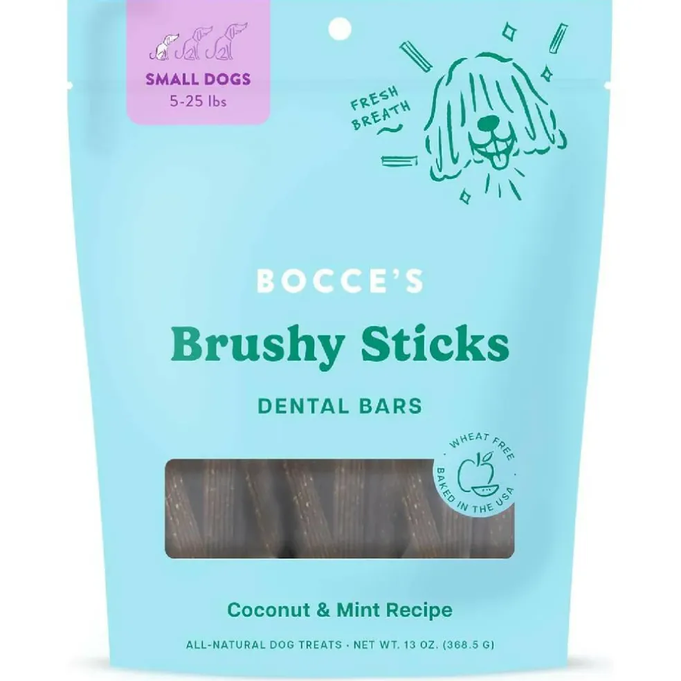 Bocce's Bakery Brushy Sticks Dental Bars for Small Dogs For Dogs (13 oz)