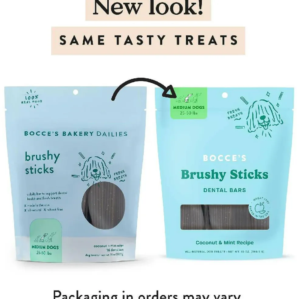Bocce's Bakery Brushy Sticks Dental Bars for Medium Dogs (13 oz)