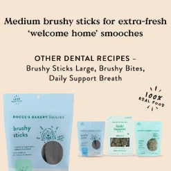 Bocce's Bakery Brushy Sticks Dental Bars for Medium Dogs (13 oz)