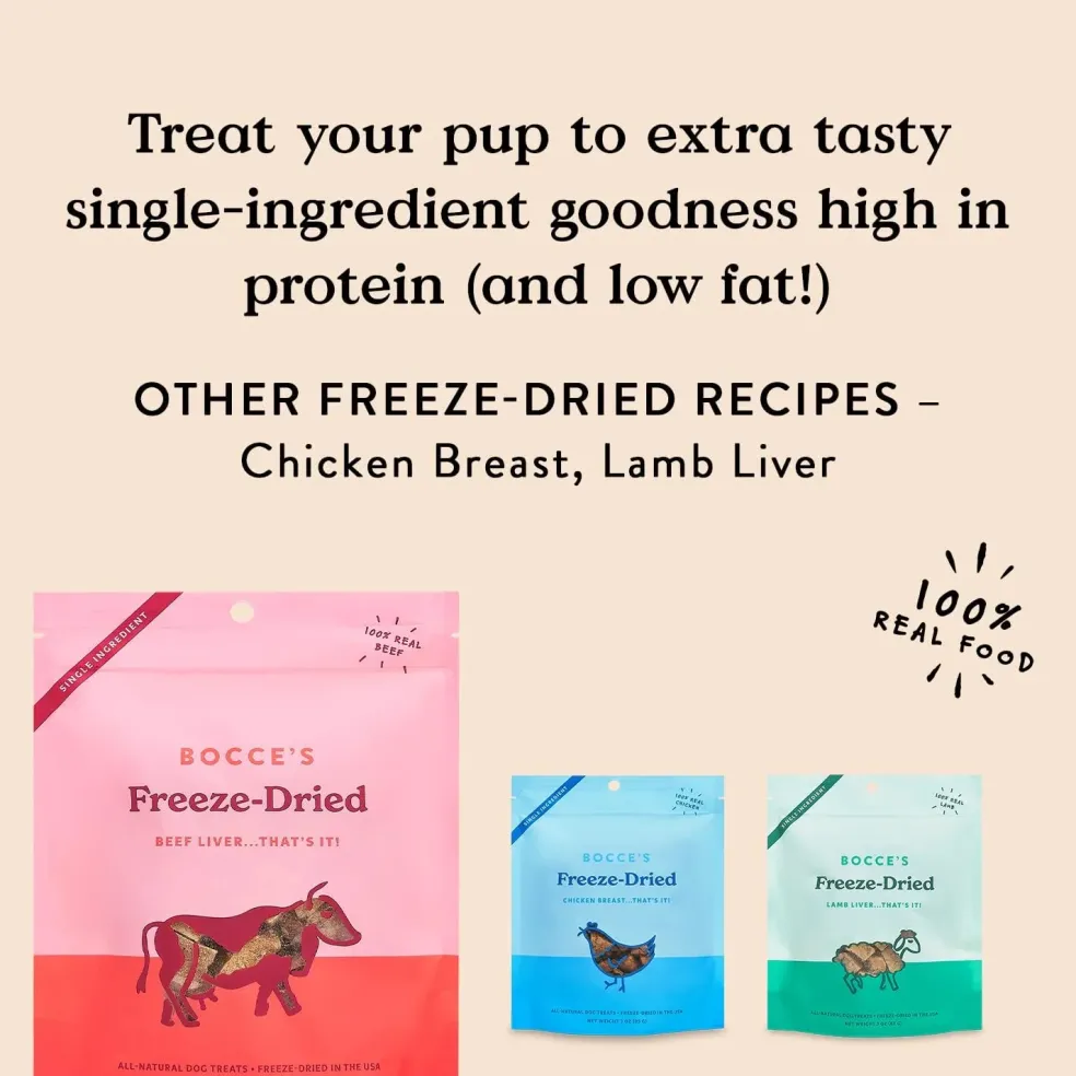Bocce's Bakery Freeze Dried Beef Liver Dog Treats (3 oz)