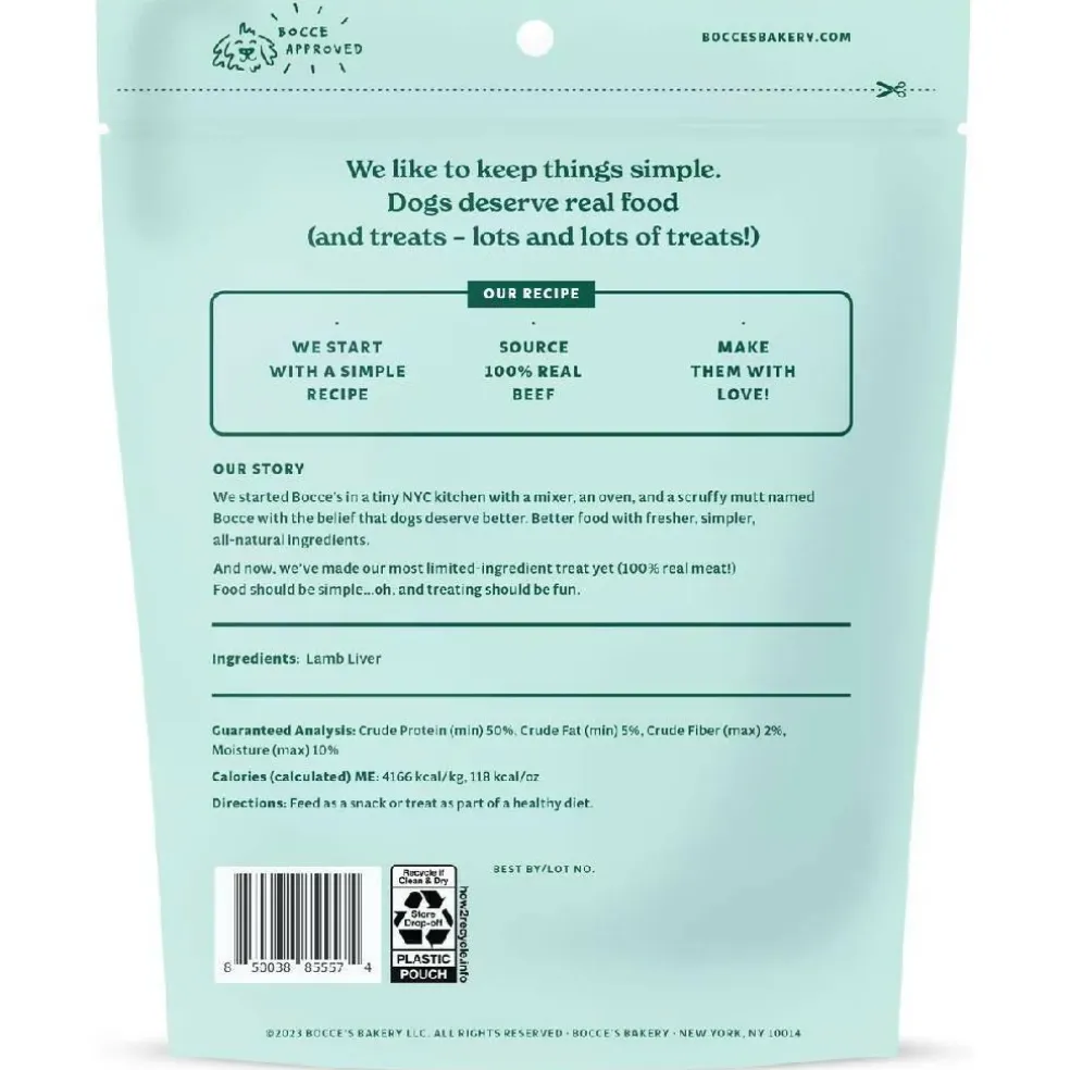 Bocce's Bakery Freeze Dried Lamb Liver Dog Treats (3 oz)
