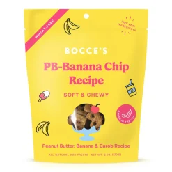 Bocce's Bakery Peanut Butter Banana Chip Soft & Chewy Treats For Dogs (6 oz)