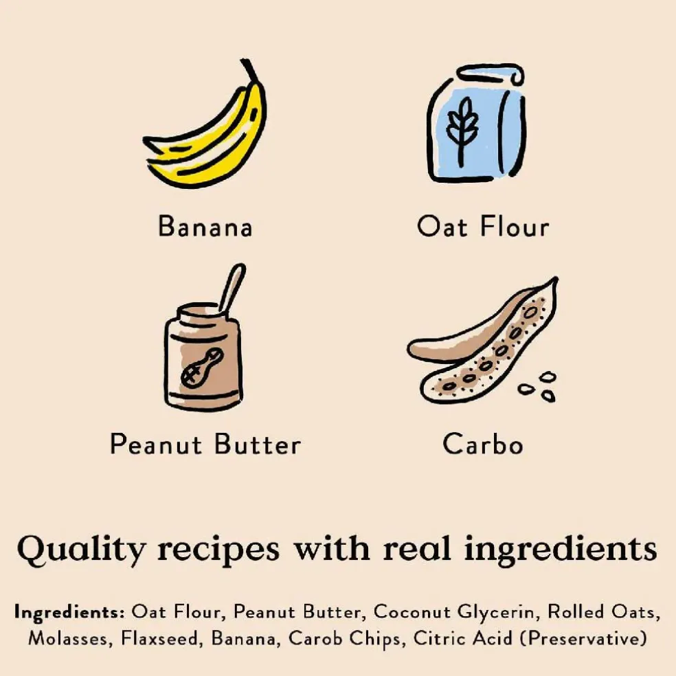 Bocce's Bakery Peanut Butter Banana Chip Soft & Chewy Treats For Dogs (6 oz)