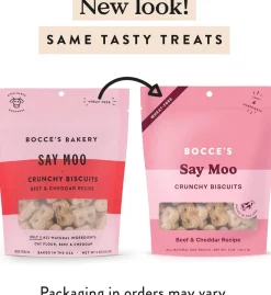 Bocce's Bakery Say Moo Crunchy Biscuits for Dogs (5 oz)