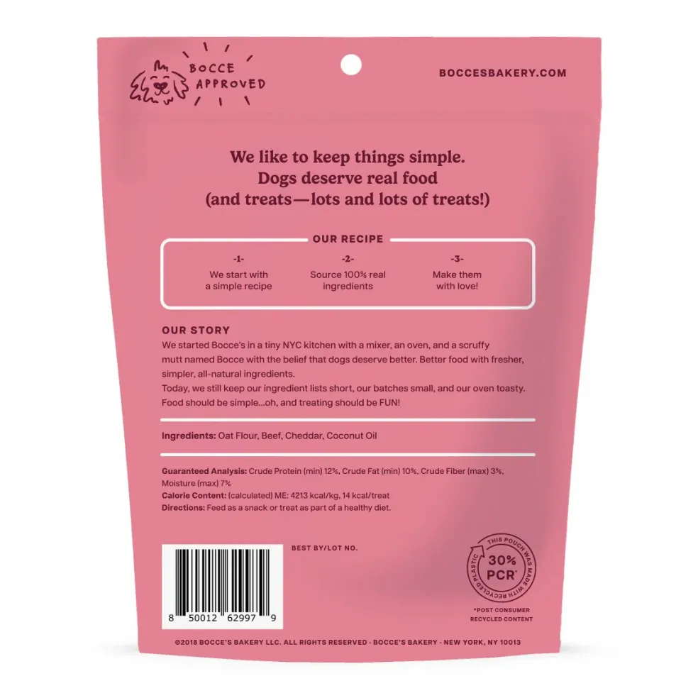 Bocce's Bakery Say Moo Crunchy Biscuits for Dogs (5 oz)