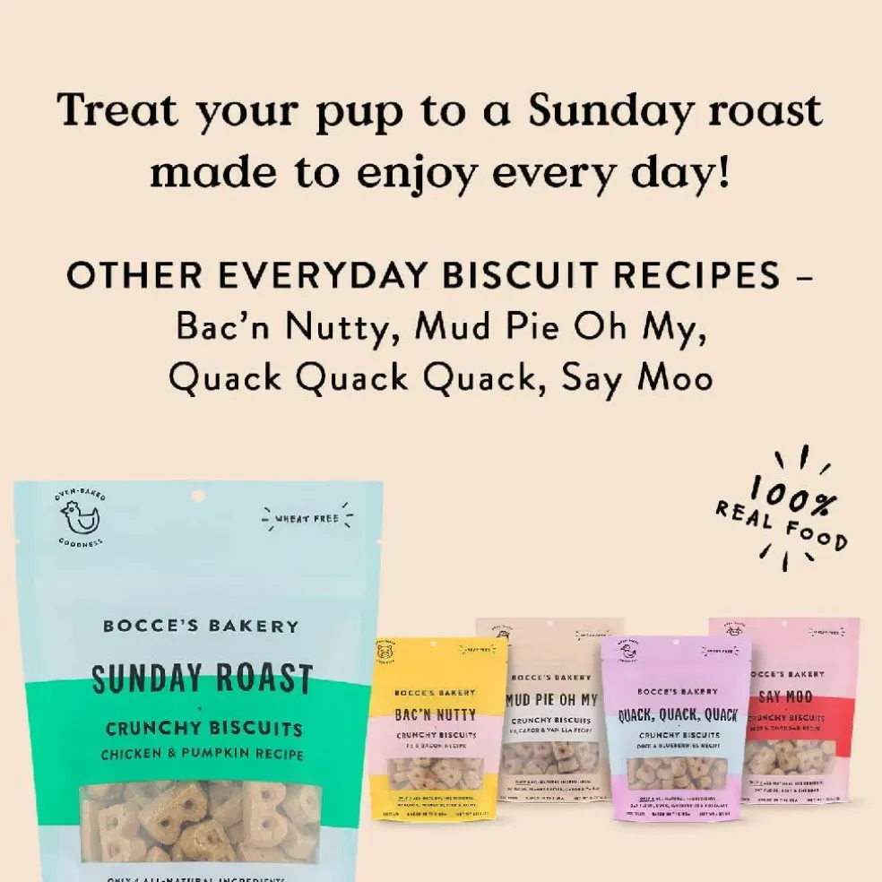 Bocce's Bakery Sunday Roast Crunchy Biscuits For Dogs (5 oz)