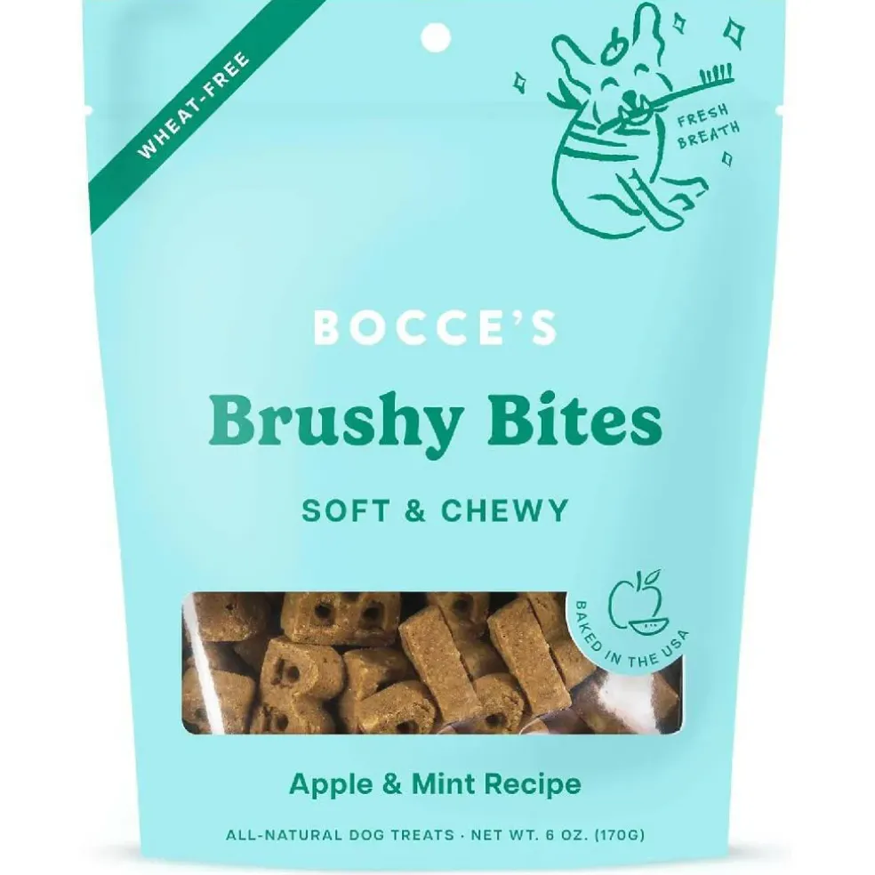Bocce's Brushy Bites Soft & Chewy Treats For Dogs (6 oz)