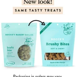 Bocce's Brushy Bites Soft & Chewy Treats For Dogs (6 oz)
