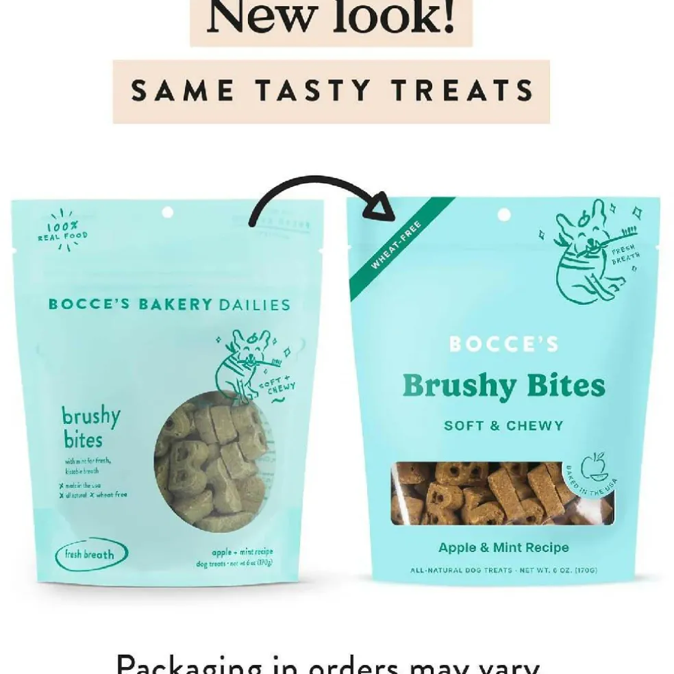 Bocce's Brushy Bites Soft & Chewy Treats For Dogs (6 oz)