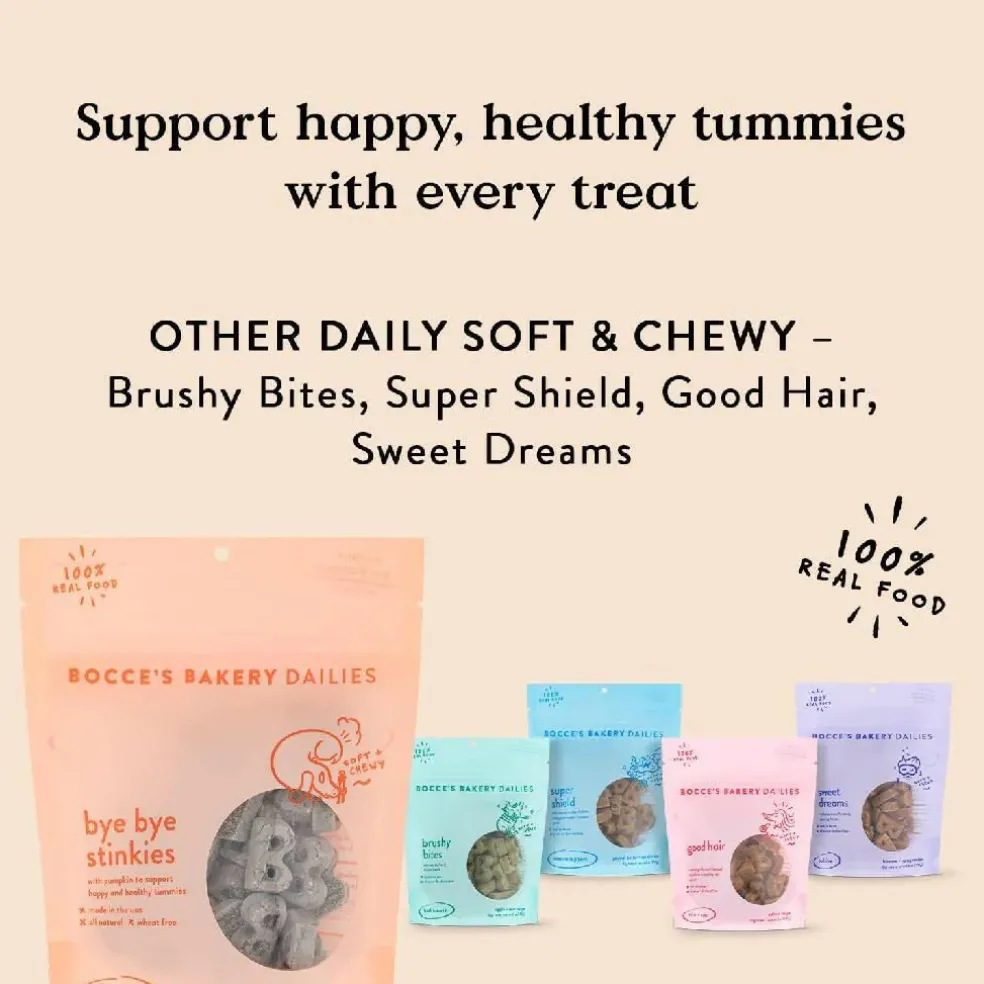Bocce's Bye Bye Stinkies Digestive Support Soft & Chewy Treats For Dogs (6 oz)