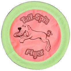 Booda Tail-Spin Flyer Soft Bite Frisbee Toy For Dogs- Color Varies