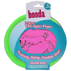 Booda Tail-Spin Flyer Soft Bite Frisbee Toy For Dogs- Color Varies
