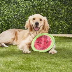Booda Tail-Spin Flyer Soft Bite Frisbee Toy For Dogs- Color Varies