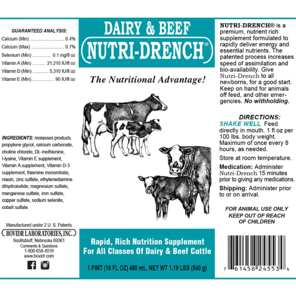 Bovidr Laboratories Nutri-Drench Dairy & Beef Supplement