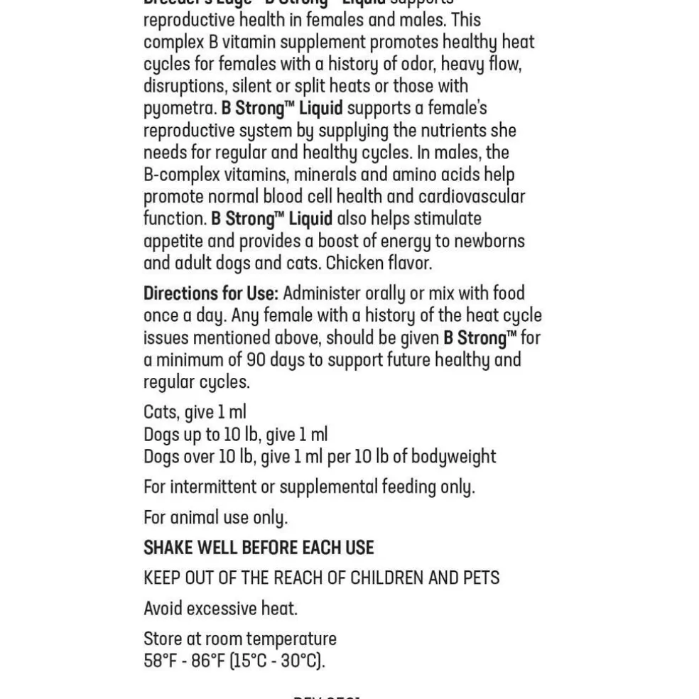 Breeder's Edge B Strong Liquid for Dogs & Cats