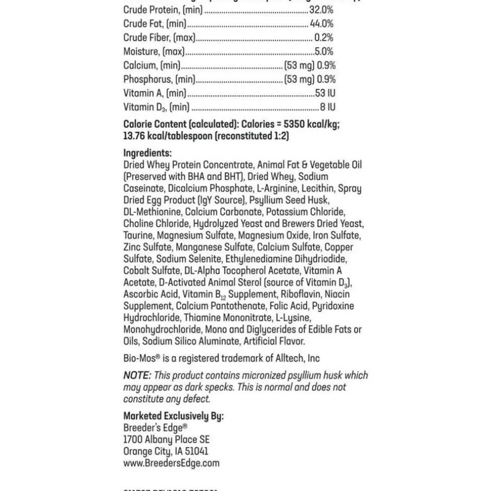 Breeder's Edge Foster Care Feline Powdered Milk Replacer