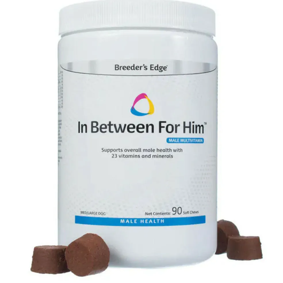 Breeder's Edge In Between For Him- Male Multivitamin For Medium & Large Dogs