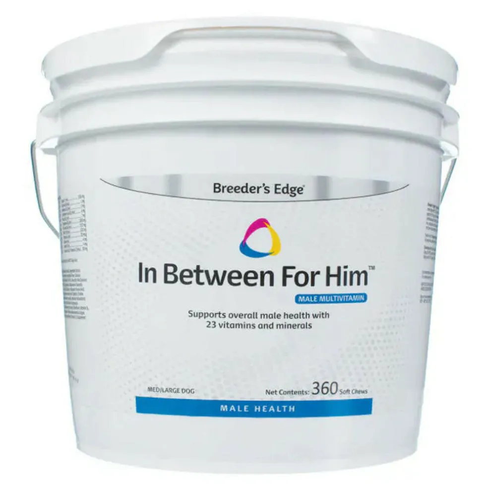 Breeder's Edge In Between For Him- Male Multivitamin For Medium & Large Dogs