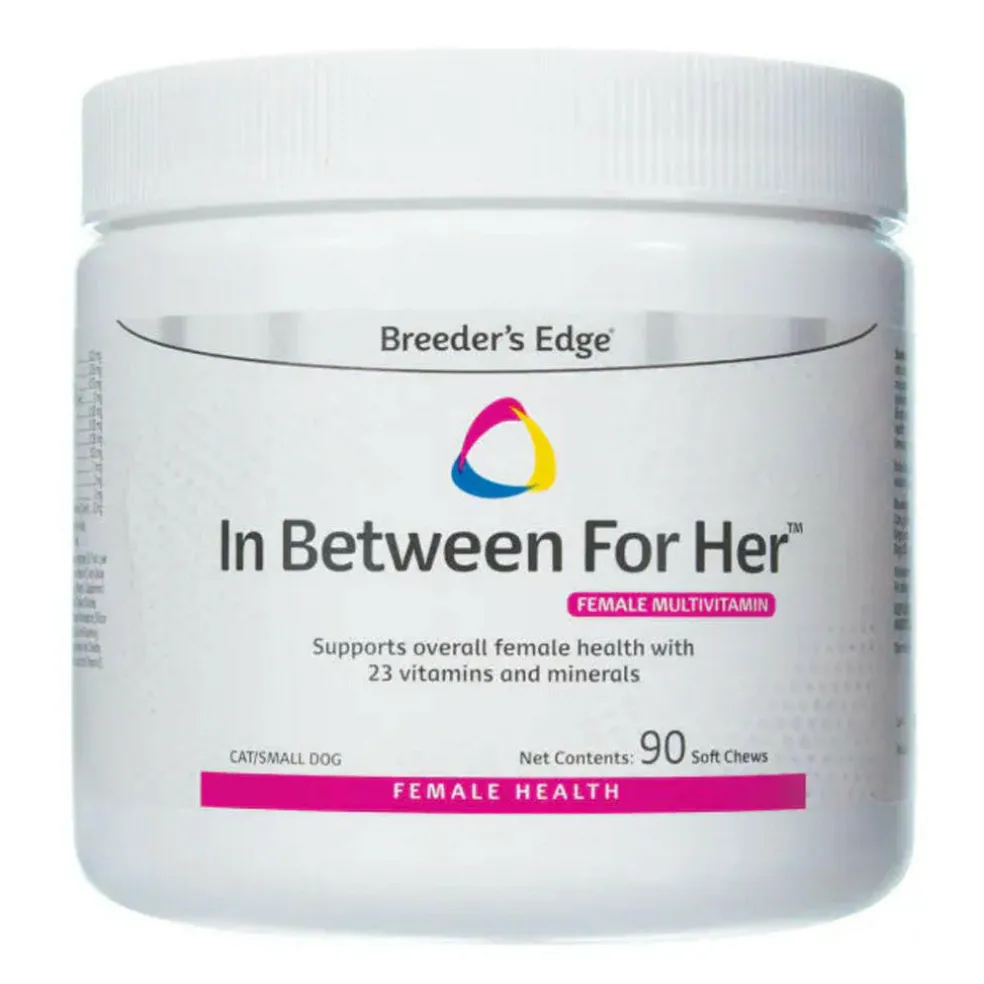 Breeder's Edge In Between For Her- Female Multivitamin for Cat & Small Dogs