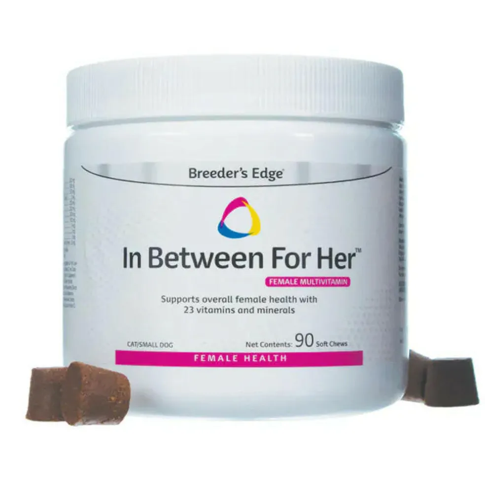 Breeder's Edge In Between For Her- Female Multivitamin for Cat & Small Dogs