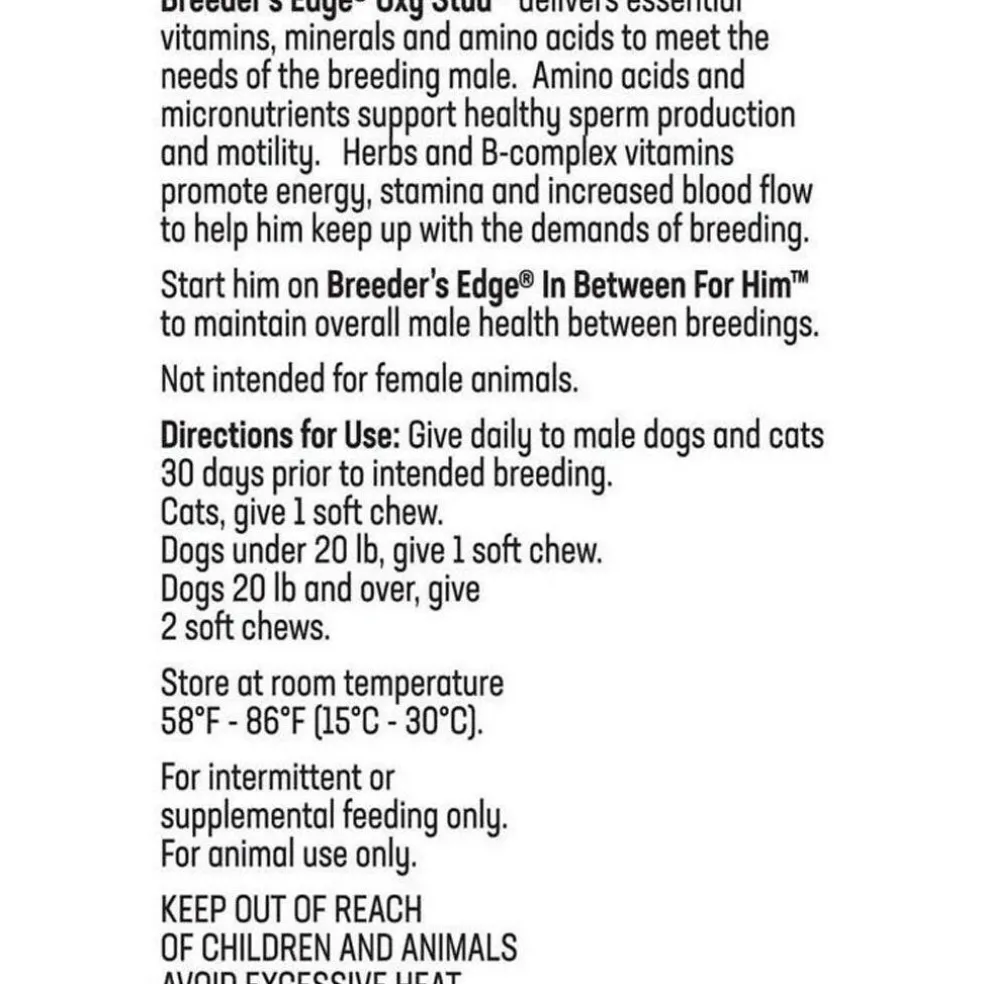 Breeder's Edge Oxy Stud Soft Chews For Medium & Large Dogs