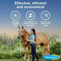 Bronco Equine Fly Spray Plus Citronella Scent (32 oz)