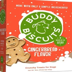 Buddy Biscuits Oven Baked Crunchy Holiday Gingerbread Dog Treats (16 oz)