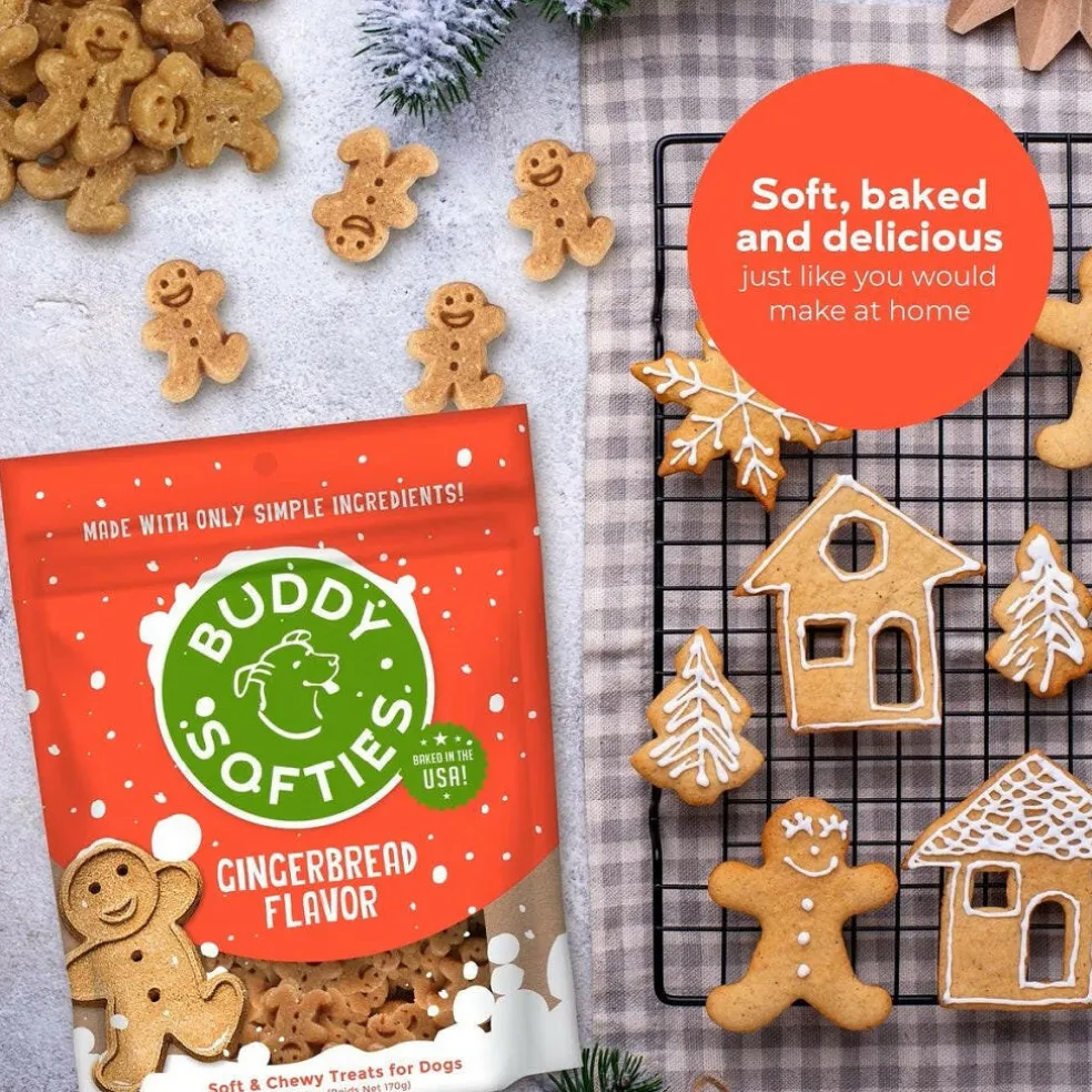 Buddy Biscuits Soft & Chewy Hioliday Gingerbread Dog Treats (6 oz)