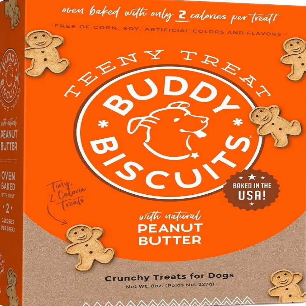 Buddy Biscuits Teeny Oven Baked Crunchy Dog Treats With Peanut Butter (8 oz)