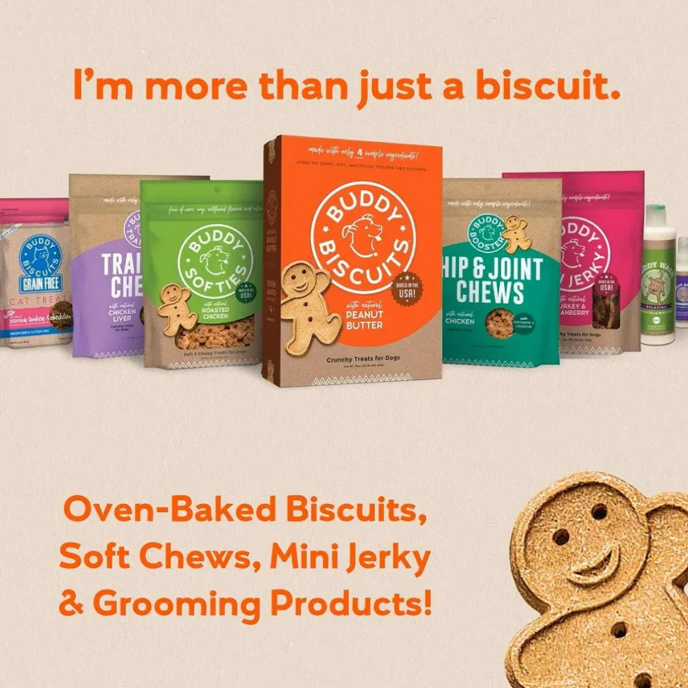 Buddy Biscuits Teeny Oven Baked Crunchy Dog Treats With Peanut Butter (8 oz)