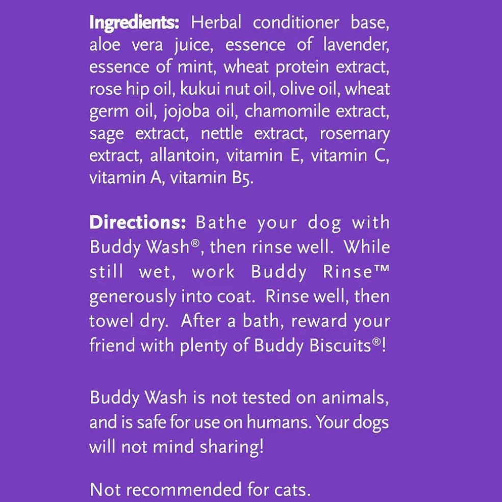 Buddy Rinse Lavender & Mint Hydrating Therapy Conditioner For Dogs (16 oz)