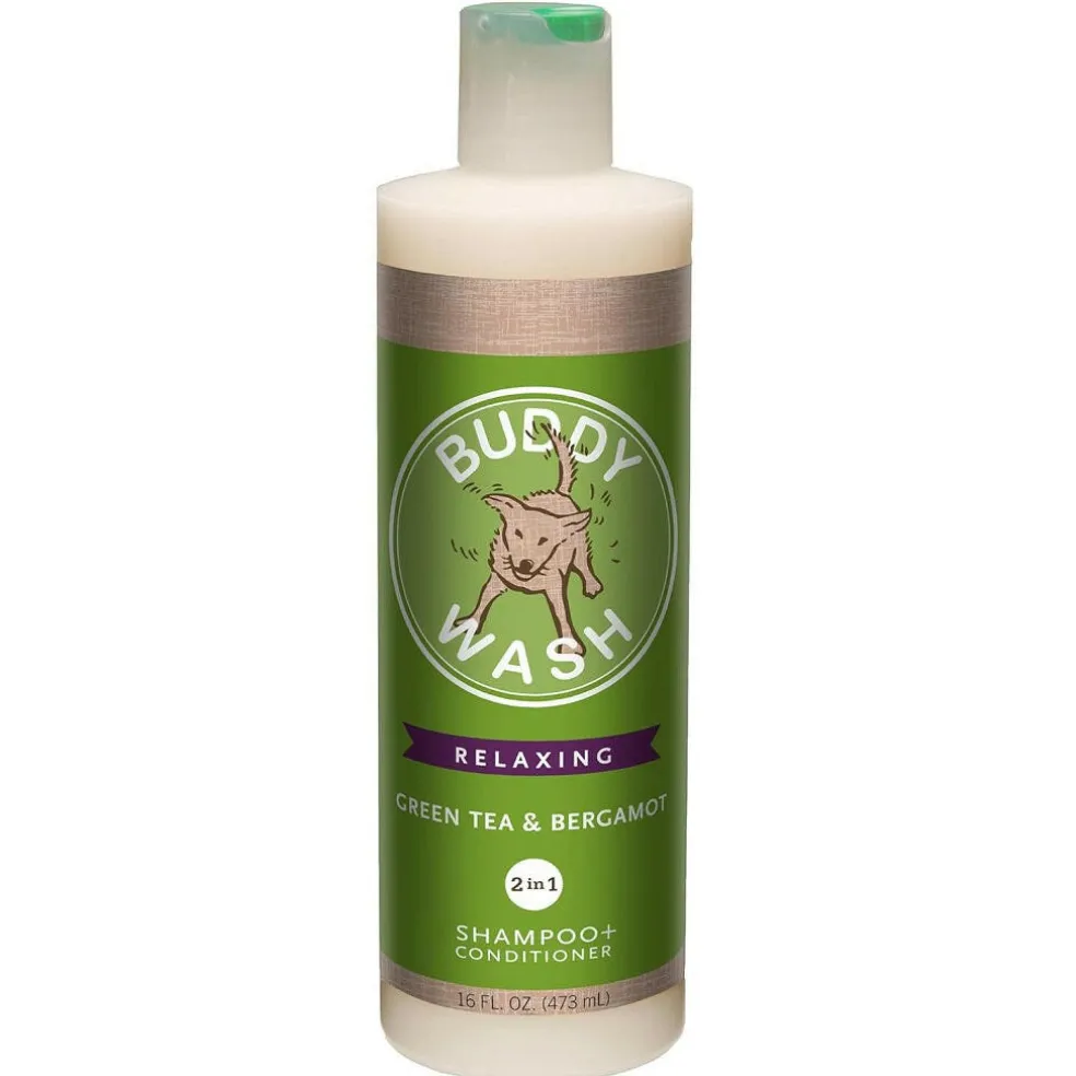 Buddy Wash Relaxing Green Tea & Bergamot 2-in-1 Shampoo + Conditioner For Dogs (16 oz)