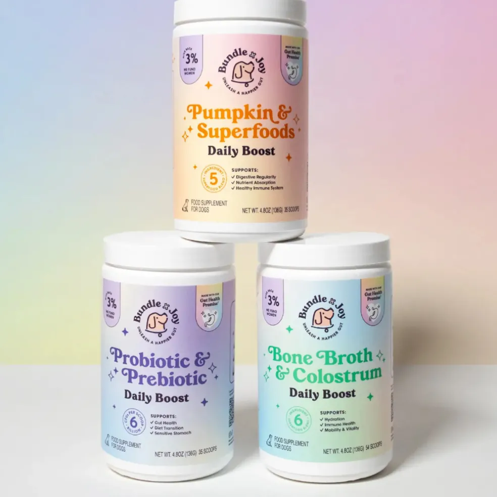 Bundle x Joy Bone Broth & Colostrum Daily Boost Supplemet for Dogs (4.8 oz)