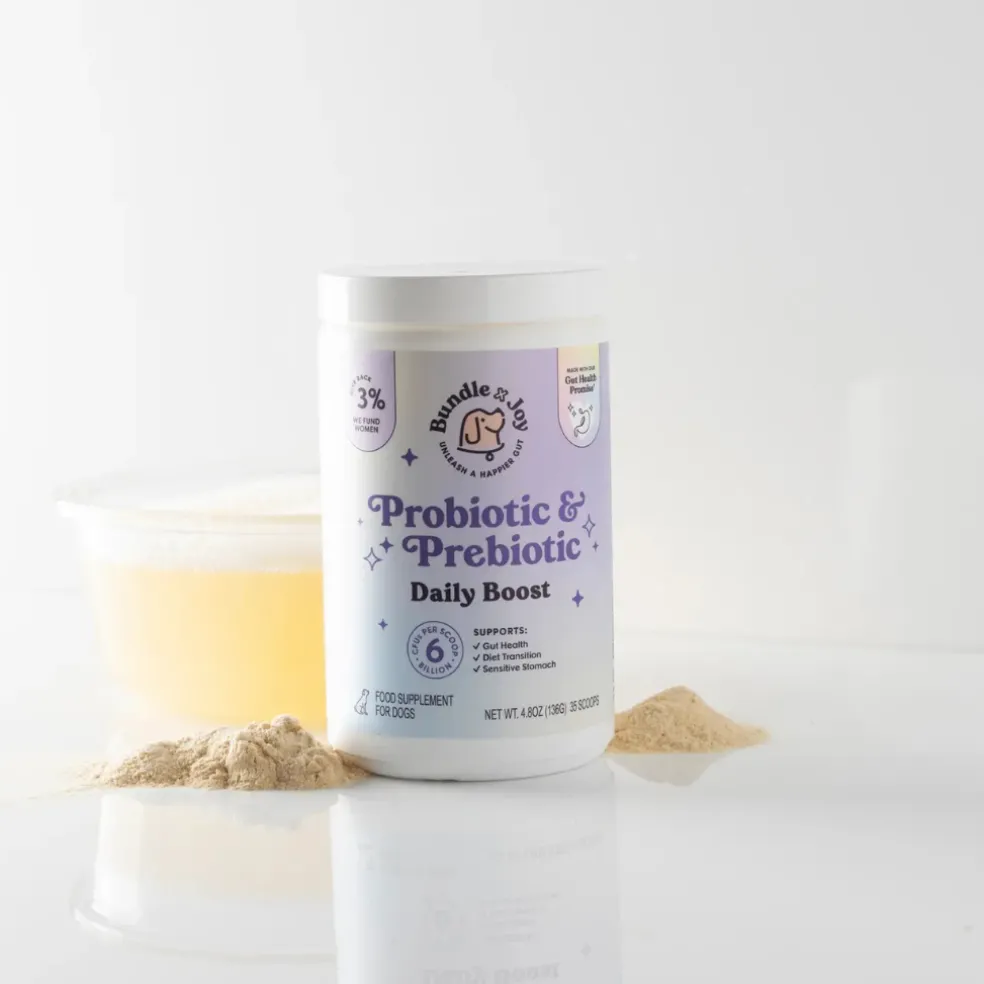 Bundle x Joy Probiotic & Prebiotic Daily Boost Supplement for Dogs (4.8 oz)