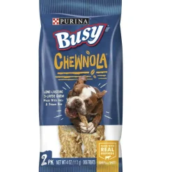 Busy Bone Chewnola Long-Lasting 3-Layer Chew Small/Medium Dog Treats, 2 Count