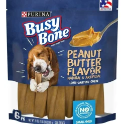 Busy Bone Peanut Butter Flavor Long-Lasting Chew Small & Medium Dog Treats