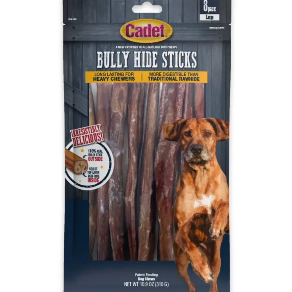 Cadet Bully Hide Sticks All-Natural Chews for Dogs, Large